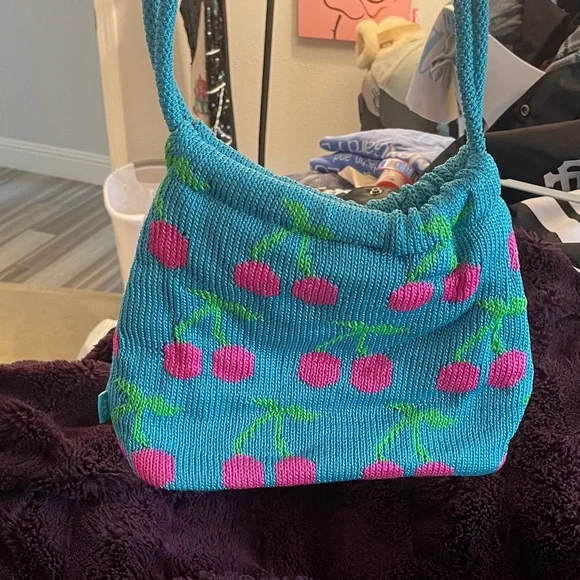 The Sak Blue Cherry Patterned Shoulder Bag - Picture 2 of 4